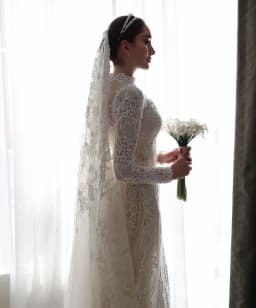 Customized Mermaid Wedding Dresses Long Sleeves High Neck Appliques Amanda Novias Official Beads Bridal Gowns Vestina De Novia