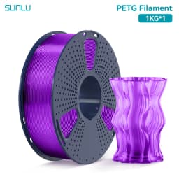 SUNLU 1 Roll PETG Clear Filament 1.75 ±0.02 mm 1 kg Spool (2.2 lbs) High Toughness Neatly Wound Filament Fit Most FDM Printer
