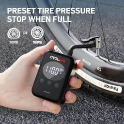 CYCLAMI 150 PSI Portable Road MTB Bicycle Electric Pump Rechargeable FV AV Bike Tire Inflator Air Pressure with Digital Gauge