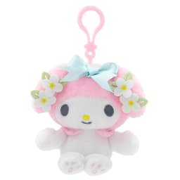 Genuine Licensed Sanrio Plush Keychain, Floral Hello Kitty & Cinnamoroll Soft Fluffy Doll Charms, Cute Bag Pendant, Perfect Gift