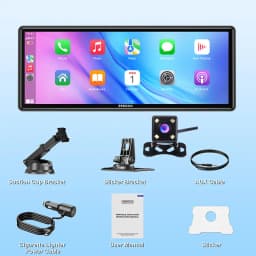 ESSGOO 10.26" portable universal For RVs Trucks SUVs car stereo Radio Tourscreen GPS WIFI carplay Android auto BT MIrror link FM