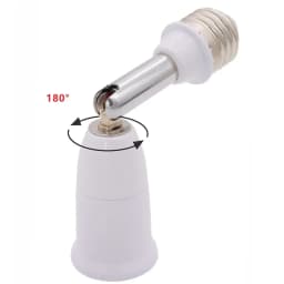 1pc E27 to E27, B22 to E27 Extender Screw E26 Bulb Holder Adapter Rotatable Bendable CFL LED Light Socket Converter