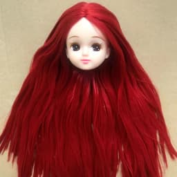 Licca Doll Head Princess DIY Toy Rare Collection Long Hair Doll Parts 1/6 Princess Doll Accessories Colorful Hair Doll Heads