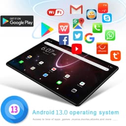 BDF T8 Android 13 Tablet, 10.1 Inch, Octa-Core, 5G WiFi, 64GB, 5000mAh, HD IPS Display, Dual Camera, Bluetooth, FM, TYPE-C