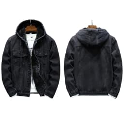Thicker Winter Jacket Men Warmer Hooded Denim Lambswool Hooded and Padded Denim Jacket Imitation Lamb Wool Fleece Mens Clothes