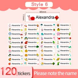 Name Sticker Custom Waterproof Kawaii Decals Personalized First Name Label for Children School Stationery Bottle Tag