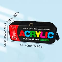 12-288 Colors/Box Christmas-Themed Marker Set - Soft-Tip Straight Liquid Acrylic Markers for DIY Holiday Doodle Art Painting