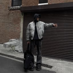 Winter Vintage Distressed Style Wrinkle Design Baseball Jacket Cotton American Hip Hop Coat Warm Parka