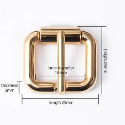 CRAZYSMITH 1PCS D Tail Hook Buckle D Ring Lobster Clasp Metal Roller Pin Buckle DIY Accessories for LV Bag Strap Belt Dog Collar