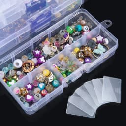8/10Grids Transparent Plastic Storage Jewelry Box Compartment Adjustable Container Storage Case Beads Ring Portable Organizer