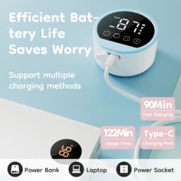 MAMIJOY 2PCS Wearable Electric Breast Pumps 4 Modes&12 Levels Hands Free Breast Pump 40dB Low Noise Free 19/24mm Flange DEB26D