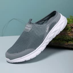 Plus Size 39- 47 Summer Men Half Slippers Lightweight Casual Shoes Outdoor Male Flat Slippers Anti-slip Mesh Slip on Loafers