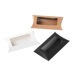 20Pcs/Lot Pillow Shape blank Kraft Paper With Window Gifts Box Jewelry Packaging Boxes for Birthday Wedding Party Supplies
