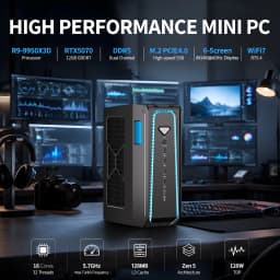 MSECORE Liquid Cooling Gaming PC AMD Ryzen 9 9950X3D RTX5070 Discrete Graphics DDR5 Dual M.2 NVMe SSD WiFi6E BT5.3 2.5G LAN 8K