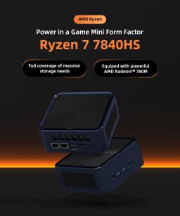 Texhoo Mini PC Windows 11 Pro Ryzen DDR5 4800MHz WiFi6 BT5.2 Gaming PC Diy Gaming Computer Compact Mini PC AMD Ryzen7 7840HS