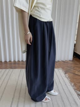 Spring and summer women's casual solid color high waist loose wide leg pants