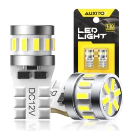 AUXITO 2Pcs W5W T10 LED Light Bulbs Canbus Error Free 18SMD 3014 Chip Ultra Bright Auto Lamp Interior Lighting 12V White