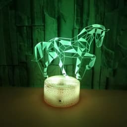 Nighdn 3D Horse Lamp LED Night Light for Kids Room Decor 7 Color Illusion Table Lamp Chid Nightlight Horse Gift for Girls Boys