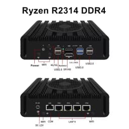 Topton Firewall Router Mini PC Intel N150 AMD Ryzen Embedded R2314 4x2.5G LAN NVMe 6xUSB Proxmox pfSense OPNsense Home Server