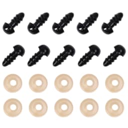 Doll Eye Accessories Wholesale Black Plastic Crafts Screw Eye Decoration 6/8/10mm DIY Set Teddy Bear Doll Decoration Accessories