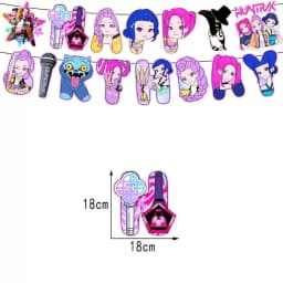 K-Pop Birthday Party Supplies Set - Decorations Tableware Balloon Plate Napkins Cake Topper Banner Gift Keychains for christmas