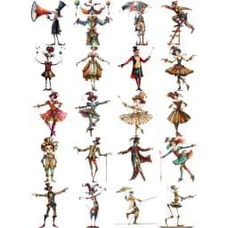 20Pcs/Pack Fun Circus Sticker DIY Craft Scrapbooking Album Junk Journal Decorative Stickers