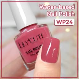 LILYCUTE 7ml Water Based Nail Polish 40 Colors Long Lasting Quick Drying No Need of Lamp to Cure Nail Supplies For Nail Manicure