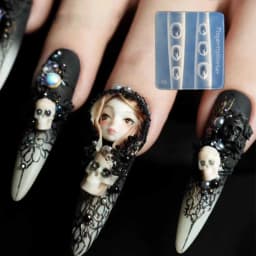 DIY Cute Small Doll Face Shaped Manicure Patterns Mould Handmade Women Nail Decoration Silicone Mold Nail Art Template Tool