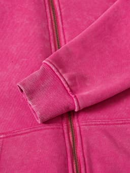 Autumn Solid Color 100% Cotton Women Washed Hoodie Sport Casual Zipper Hoody Y2K Jogging Streetwear Harajuku Soft Hoodies