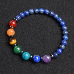 7 Chakra Bracelet Natural Gem Stone Beads Bangle Women Crystal Healing Anxiety Jewellery Mandala Yoga Meditation Bracelets Gift