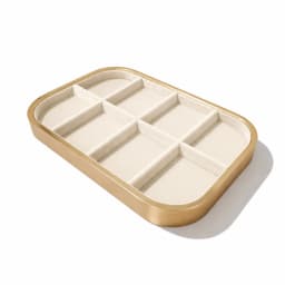 Pink Beige Gray Premium Metal Edge Inside Velvet Jewelry Tray Necklaces Rings Pendants Bracelets Storage and Display Tray