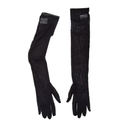 Women Black Long Gloves Classic Opera Over Elbow Mittens Stretch Finger Wedding Sexy Driving Breathable Accessories