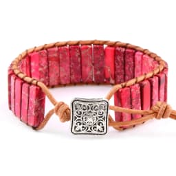 High Quality Multicolor Bracelet Natural Stone Gem Leather Tibetan Gypsy Adjustable Bead Wrap Bracelet Jewelry Collection