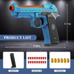 P320 Shell Throwing Continuous Firing Blowback Soft Bullet Toy Gun Outdoor Sport Shooting Game Christmas Gift