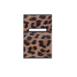 Leopard Cigarette Case for Woman Men Leather Box Holder Smoking Accessories Button Design 4 Colors