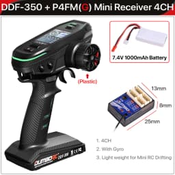 DUMBORC DDF-350 Transmitter with Receiver 2.4G 10CH Digital Radio Remote Controller for RC Car Boat Tank LCD FHSS System