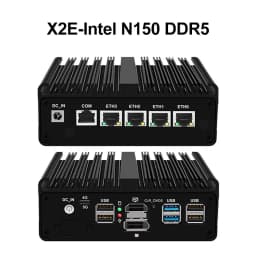 Fanless Firewall Mini PC Intel N150 Celeron 7305 J6412 N5105 4xIntel I226-V 2.5G LAN Solid Industrial Computer OPNsense Server