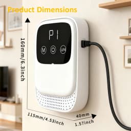 Ozone Odor Eliminator for Cat Litter Deodorizer Dog Poof Odor Removal Air Ionizers Home Air Purifier for Bathroom Toilet Kitchen