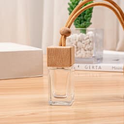 1PC Dyed Square Cap Black Cap Empty Bottle Car Essential Oil Diffuser Fragrance Air Freshener Scent Perfume Bottle Ornament