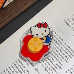 Sanrio Hello Kitty Rotate For Magsafe Magnetic Phone Grip Tok Griptok Stand For iPhone Foldable Wireless Charging Case Holder