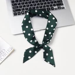 2025 Brand Design Dot Pattern Women Scarf Luxury Silk Scarf Fashion Hair Headband Foulard Skinny Bag Scarves Neckerchief