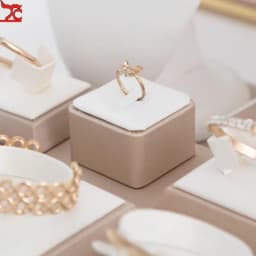 Ring Display Case Window Counter Ring Plate Display Jewelry Rack Champagne Jewelry Tray Commercial Display Props