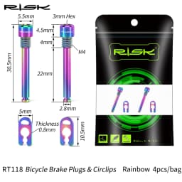 RISK Ultralight Bicycle Oil Disc Screw Titanium Alloy Retainer Pin Bleed Nipple Compression Nut XT Bike Accessories