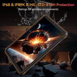Blackview Active 5 Android Pad 6GB RAM 128GB ROM 8.68'' IPS 90Hz Android 15 Rugged Tablet PC 6600mAh NFC Fingerprint 4G Calling