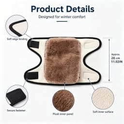 1/2/3PCS Winter Thicken Warm Knee Pads Adjustable Ski Cycling Leg Warmer Sleeves Knee Protector Plush Two-layer Knee Protector