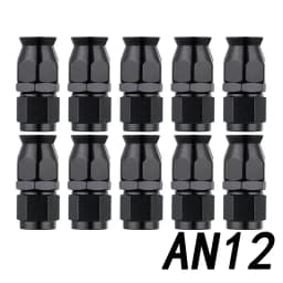 10x Universal Straight 0 45 90 180 Degree AN3 AN4 AN6 AN8 AN10 AN12 Hose End Fitting Hose Adapter For Swivel PTFE Oil Fuel Line