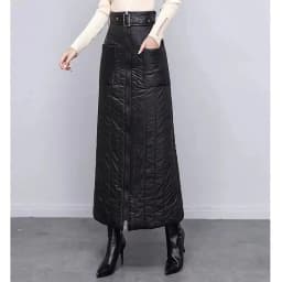Thicken Down Cotton Skirts Women's Winter New Windproof Warm Black Puffer Skirts Elasticity High Waist Long Skirt Large Size 5XL