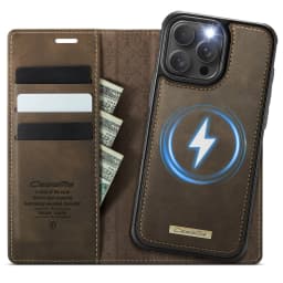 For iPhone 16e 16 15 14 13 12 11 Pro Max Detachable Wallet Case Compatible with Magsafe, 2-in-1 PU Leather Flip RFID Blocking