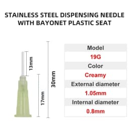 100pcs 13mm Dispensing Needle Glue Needle 0.5 Inch Suitable for All Glues Liquid Solder Paste Adhesives Dispenser Needle
