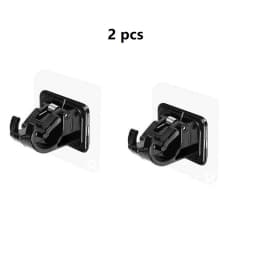 2/4PCS Curtain Rod Brackets Self Adhesive Curtain Rod Holder Hooks Nail Free Adjustable Curtain Rod Hooks Curtain Hangers